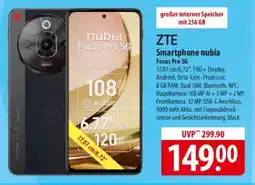 Famila Nord Ost ZTE Smartphone nubia Focus Pro 5G Angebot