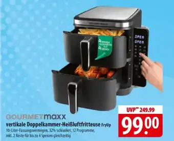 Famila Nord Ost GOURMETMaxx vertikale Doppelkammer-Heißluftfritteuse FryUp Angebot