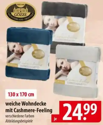 Famila Nord Ost weiche Wohndecke mit Cashmere-Feeling Angebot