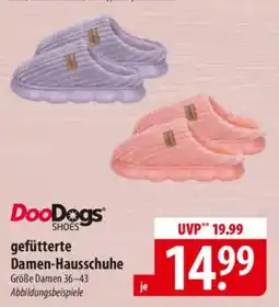 Famila Nord Ost DooDogs gefütterte Damen-Hausschuhe Angebot