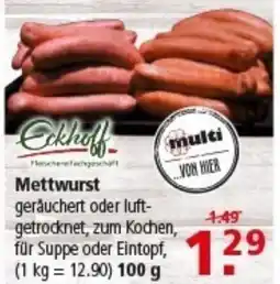 Multi Markt Eckhoff Mettwurst Angebot