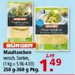 Multi Markt BURGER Maultaschen Angebot