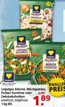 Multi Markt EDEKA Herzstücke Leipziger Allerlel, Mischgemüse, Pariser Karotten oder Zwiebelscheiben Angebot