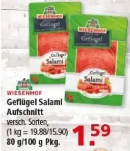 Multi Markt WIESENHOF Geflügel Salami Aufschnitt Angebot