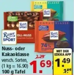 Multi Markt Ritter SPORT Nuss- oder Kakao klasse Angebot