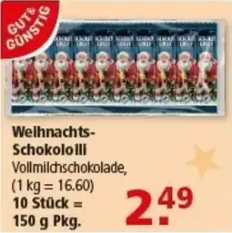 Multi Markt GUT & GÜNSTIG Weihnachts- Schokololli Angebot