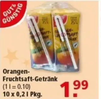 Multi Markt GUT GÜNSTIG Orangen- Fruchtsaft-Getränk Angebot