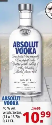 Multi Markt Absolut vodka Angebot