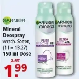 Multi Markt GARNIER Mineral Deospray Angebot