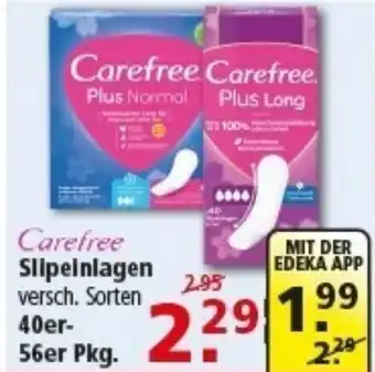 Multi Markt Carefree Slipeinlagen 40er- 56er Pkg. Angebot