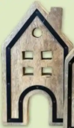 Multi Markt Dekohäuschen aus Mangoholz 10 x 2.5 x 18 cm Angebot