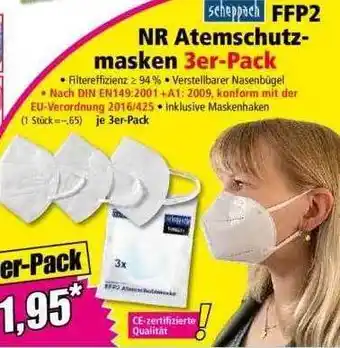 Norma Scheppach Ffp2 Nr Atemschutzmasken 3er Pack Angebot