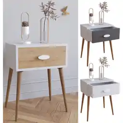 Netto Marken-Discount VCM Nachtschrank Beistelltisch Nachttisch Maße ca. H. 60 x B. 45 x T. 30 cm - Singol L Angebot