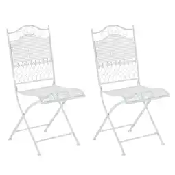 Netto Marken-Discount CLP 2er Set Eisen-Gartenstühle Kiran I Klappstühle mit edlen Verzierungen Angebot