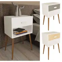 Netto Marken-Discount VCM Nachtschrank Beistelltisch Nachttisch Maße ca. H. 70 x B. 45 x T. 30 cm - Singol XL Angebot