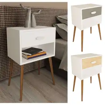 Netto Marken-Discount VCM Nachtschrank Beistelltisch Nachttisch Maße ca. H. 70 x B. 45 x T. 30 cm - Singol XL Angebot