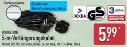 Aldi Nord WORKZONE 5-m-Verlängerungskabel Angebot