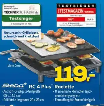 Euronics Steba Raclette Grill | RC 4 Plus Angebot