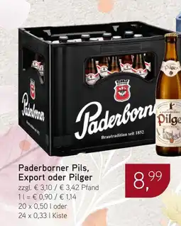 Dornseifer Paderborner Pils, Export oder Pilger Angebot