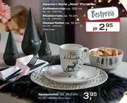 Möbel Inhofer Geschirr-Serie „Noel" Porzellan Angebot