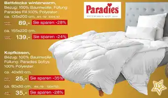 Möbel Inhofer Paradies bettdecke winterwarm Angebot