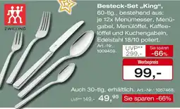 Möbel Inhofer Zwilling besteck-set „king“, 60-tlg Angebot