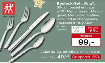 Möbel Inhofer Zwilling besteck-set „king“, 60-tlg Angebot