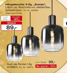 Möbel Inhofer Hängeleuchte 3-flg. „svenja“ Angebot