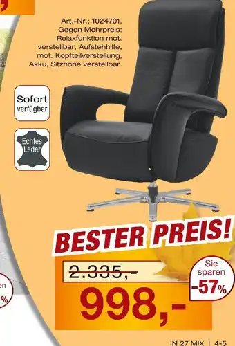 Möbel Inhofer Relaxsessel Angebot