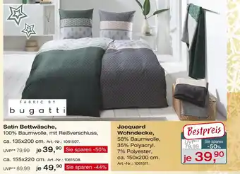 Möbel Inhofer Bugatti satin bettwäsche ca. 135x200 cm Angebot