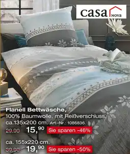Möbel Inhofer Casa nova flanell bettwäsche ca. 135x200 cm Angebot