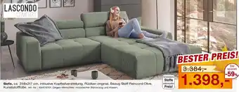 Möbel Inhofer Lascondo comfort sofa Angebot