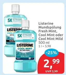 Budni Listerine mundspülung fresh mint Angebot
