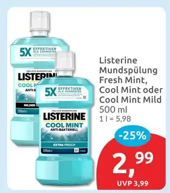 Budni Listerine mundspülung fresh mint Angebot