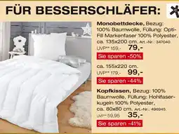 Möbel Inhofer Monobettdecke ca. 135x200 cm Angebot