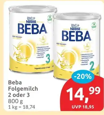 Budni Nestlé beba folgemilch 2 Angebot
