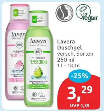 Budni Lavera pflegedusche verwöhnend Angebot