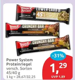 Budni Power system lower carb bar cookies & cream Angebot