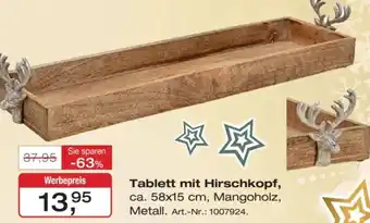 Möbel Inhofer Tablett mit Hirschkopf Angebot