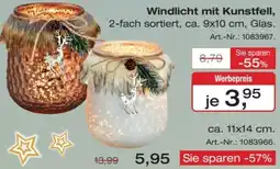 Möbel Inhofer Windlicht mit Kunstfell Angebot