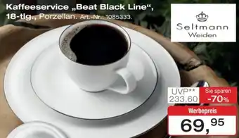 Möbel Inhofer Seltmann Weiden Kaffeeservice ,,Beat Black Line", 18-tlg. Angebot