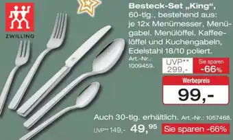 Möbel Inhofer ZWILLING Besteck-Set ,,King" Angebot