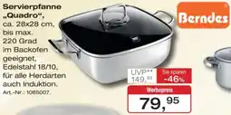Möbel Inhofer Berndes Servierpfanne ,,Quadro" Angebot