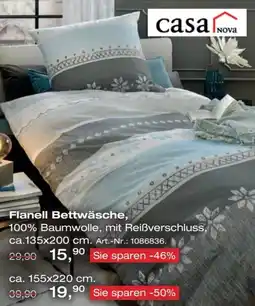 Möbel Inhofer Casa nova Flanell Bettwäsche Angebot