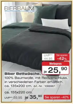Möbel Inhofer BIERBAUM Biber Bettwäsche Angebot