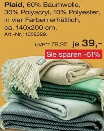 Möbel Inhofer Plaid Angebot