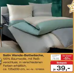 Möbel Inhofer SCHÖNER WOHNEN Satin Wende-Bettwäsche Angebot