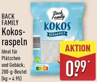 Aldi Nord BACK FAMILY Kokosraspeln Angebot