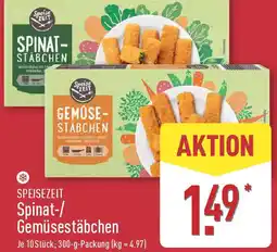 Aldi Nord SPEISEZEIT Spinat-/ Gemüsestäbchen Angebot