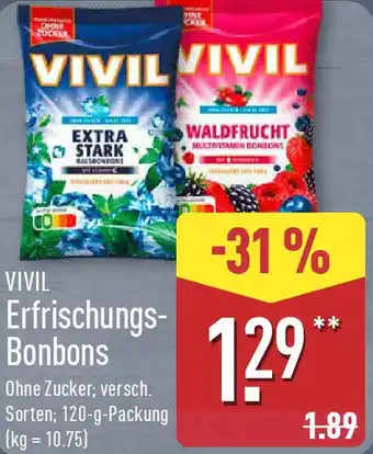 Aldi Nord VIVIL Erfrischungs Bonbons Angebot